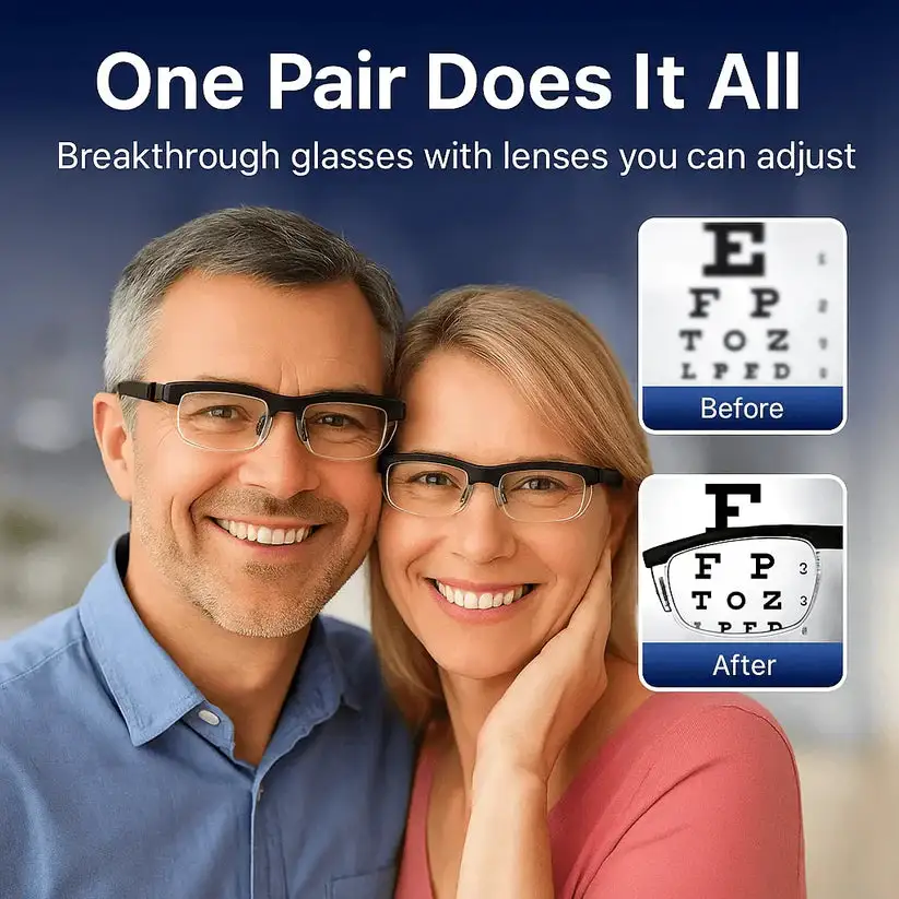 ADJUSTABLE FOCUS GLASSES See Every Moment Clearly With