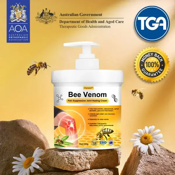 Bee Venom Pain Suppression Joint Healing Cream - Trusted by Medical Experts!
