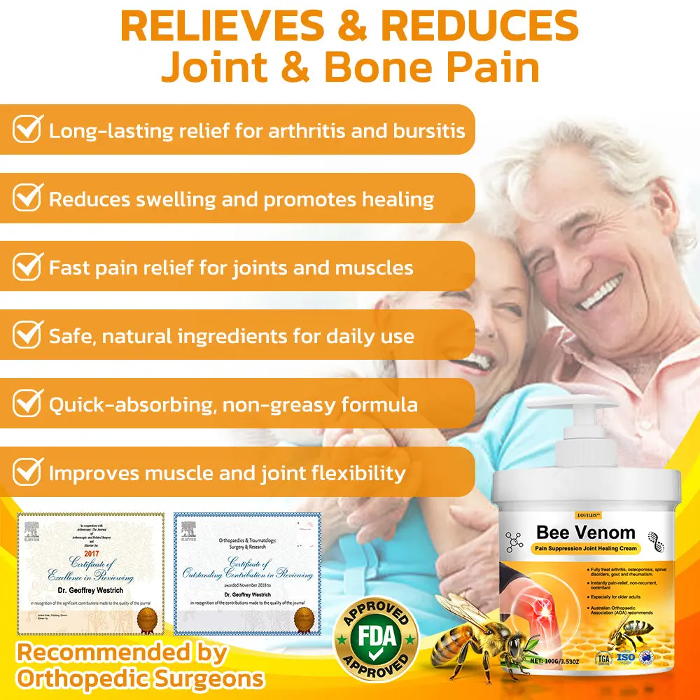 Bee Venom Pain Suppression Joint Healing Cream - Image 3