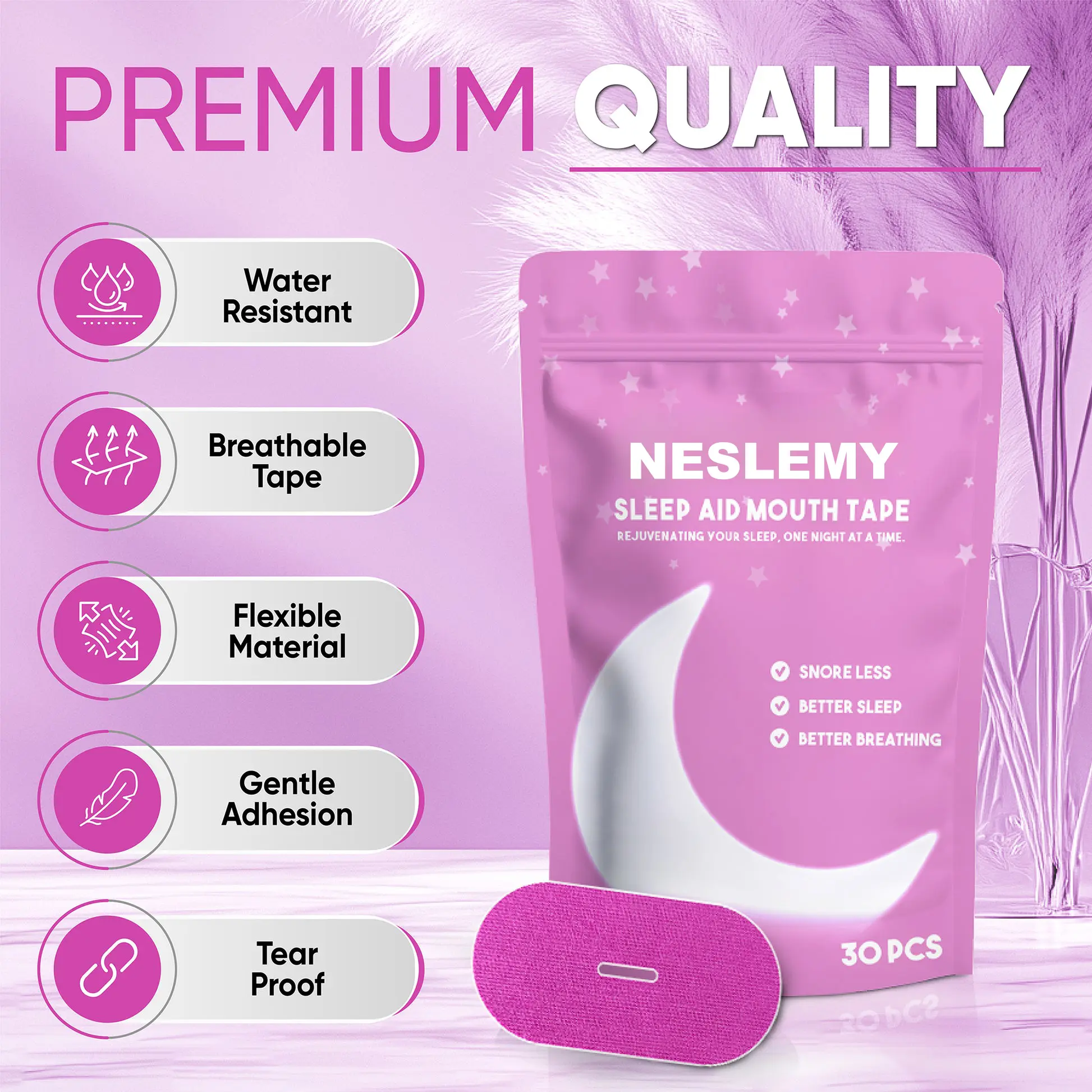 NESLEMY Breathable Mouth Tape for Rest & Recovery - Image 5