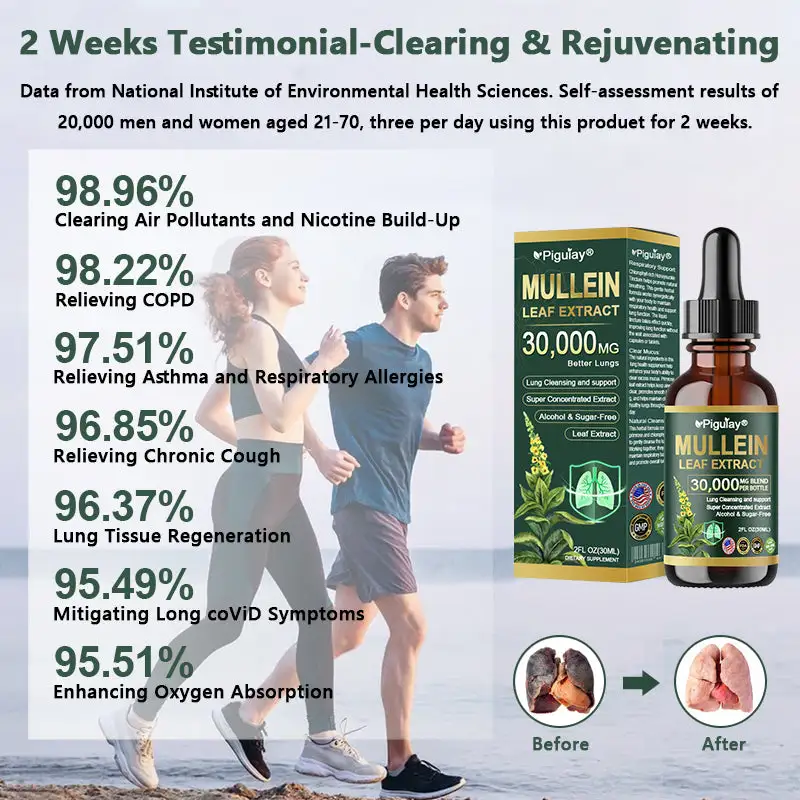 Organic Lung Cleansing Mullein Leaf Extract Drops - Image 2