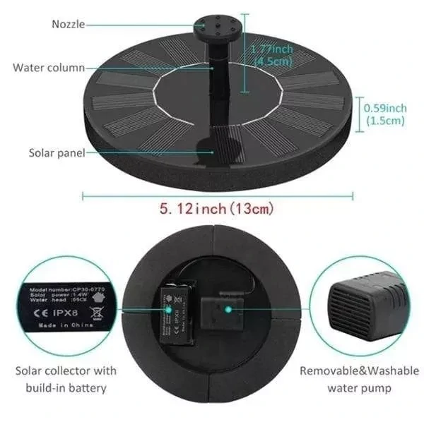 (❤️Clearance Sale - Save 48% OFF)Solar Powered Fountain Pump - Buy 2 Get Extra 10% Off - Image 9