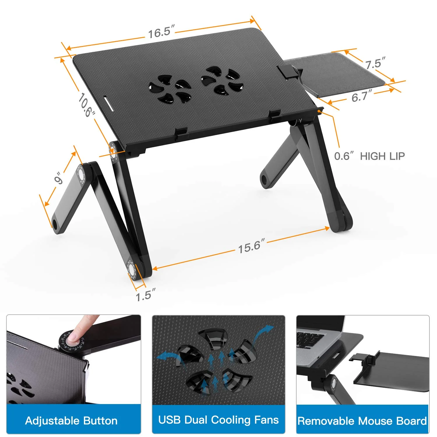 Portable Adjustable Laptop Desk - Image 2