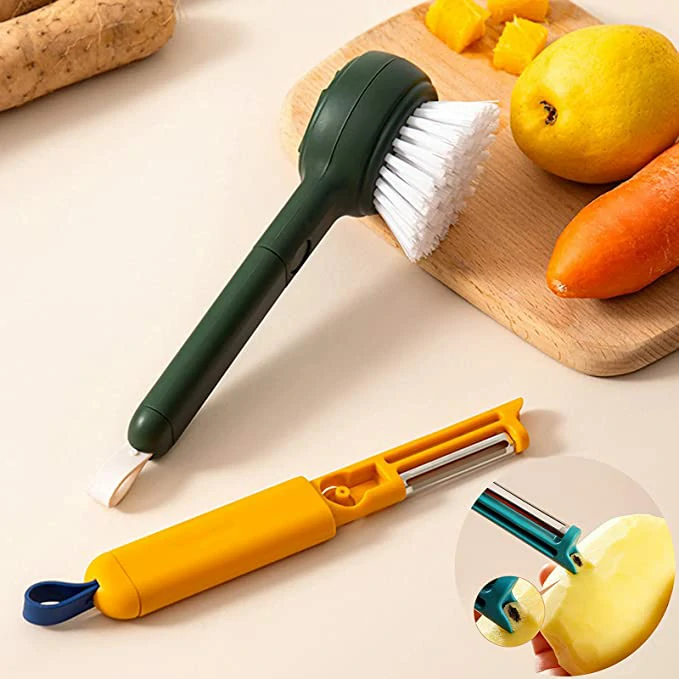 (🎄Christmas Promotion--48%OFF)Multifunctional Vegetable Peeler with Brush - Image 4
