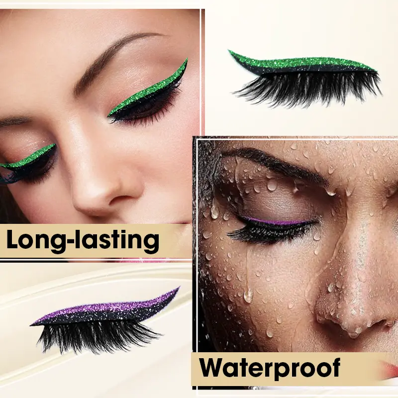 GlitzWink Cat Eyeliner Lashes Sticker - Image 2
