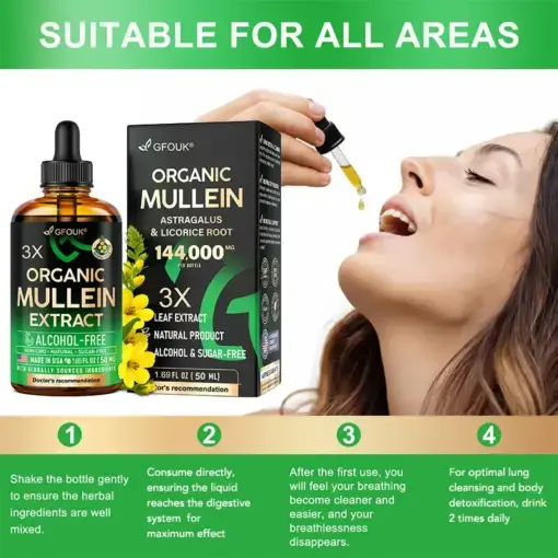3X Concentrated Mullein Lung Cleanse Drops - Image 2