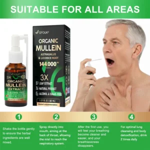 Alternative view of 3X Concentrated Mullein Lung Cleanse Spray