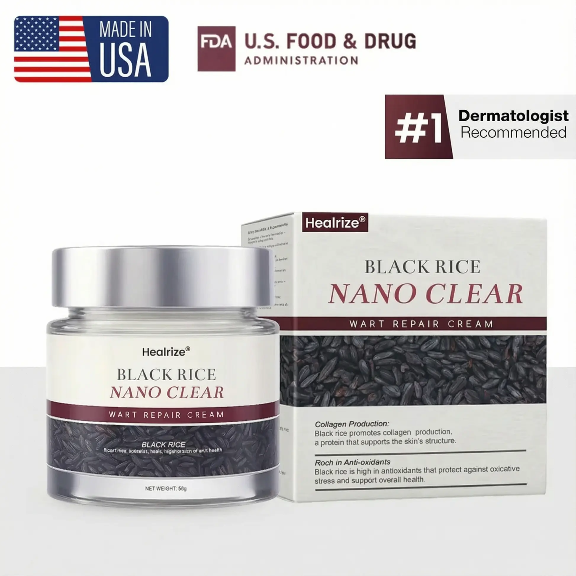 BlackRice Nano Clear Wart Repair Cream