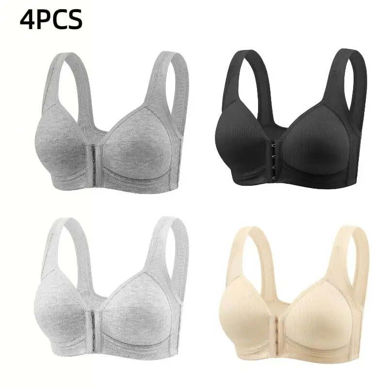 4pcs-front-closure-push-up-bras - Image 9