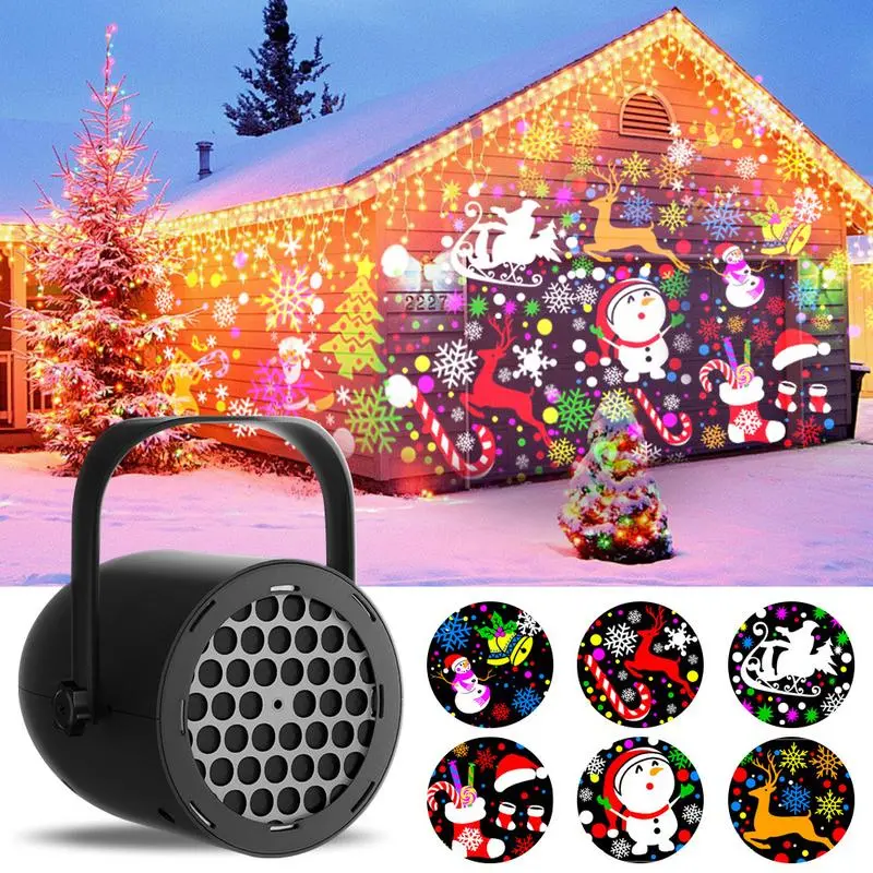 NESLEMY Christmas Projection Lamp 5V/1A with 16 Patterns USB Powered for Home