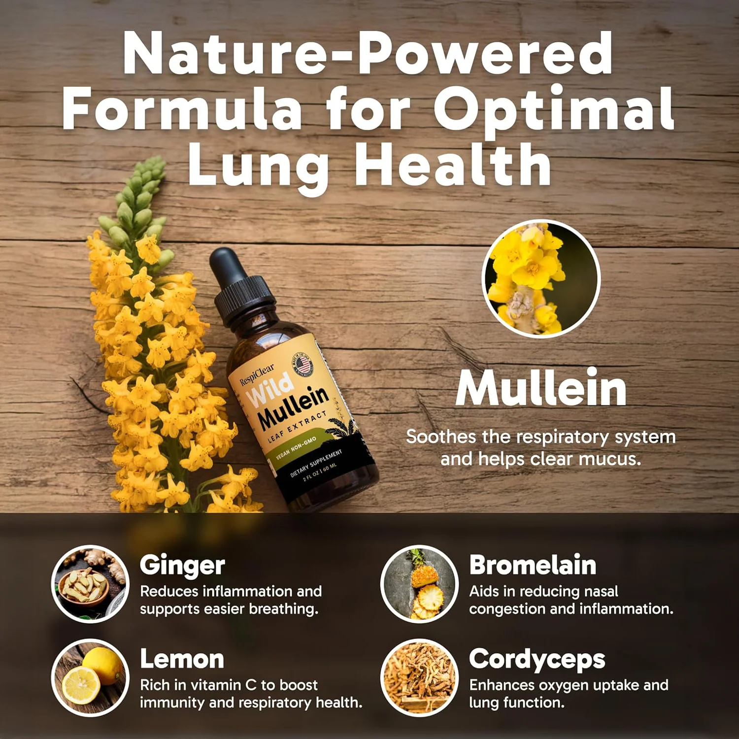 New Maximum Potency Mullein Drops For Cough Control & Lung Rejuvenation - Image 2