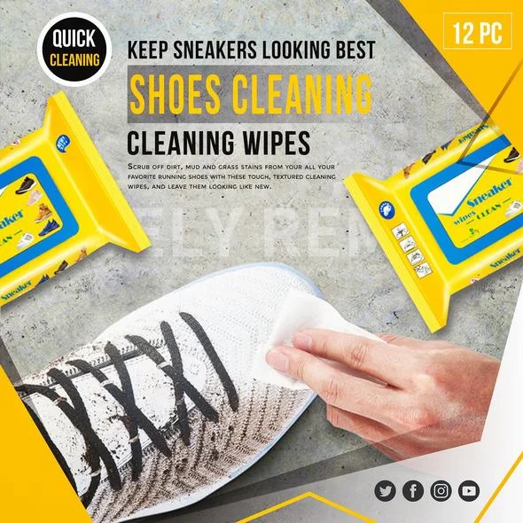 Shoes Cleaning Wipes (12Pcs/Pack) - Image 2