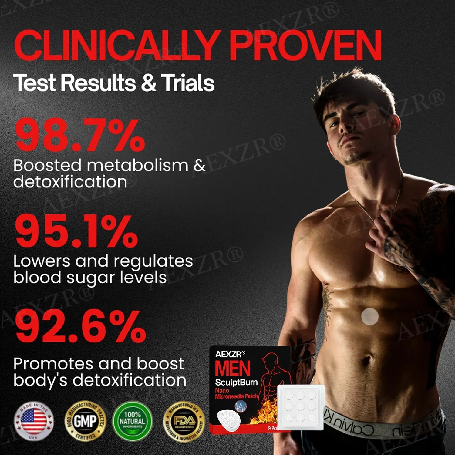 Men SculptBurn Nano Microneedle Patch - Image 3