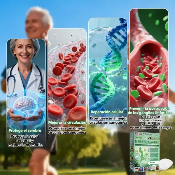 Moringa · Berberina × NAD+ 10-en-1 Advanced Nano Microneedle Patch - Image 4