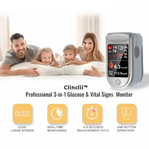 Professional 3in1 Glucose & Vital Signs Monitor - Image 3