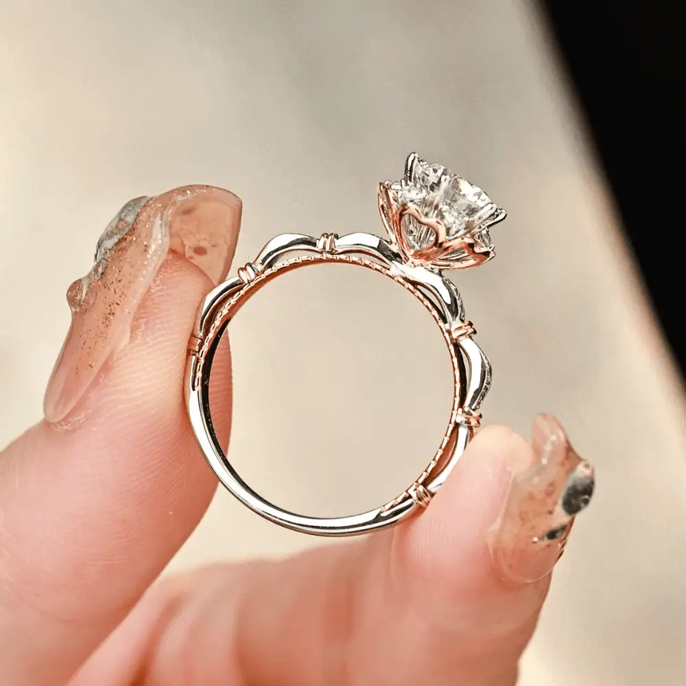Rose Moissanite Ring - Image 6