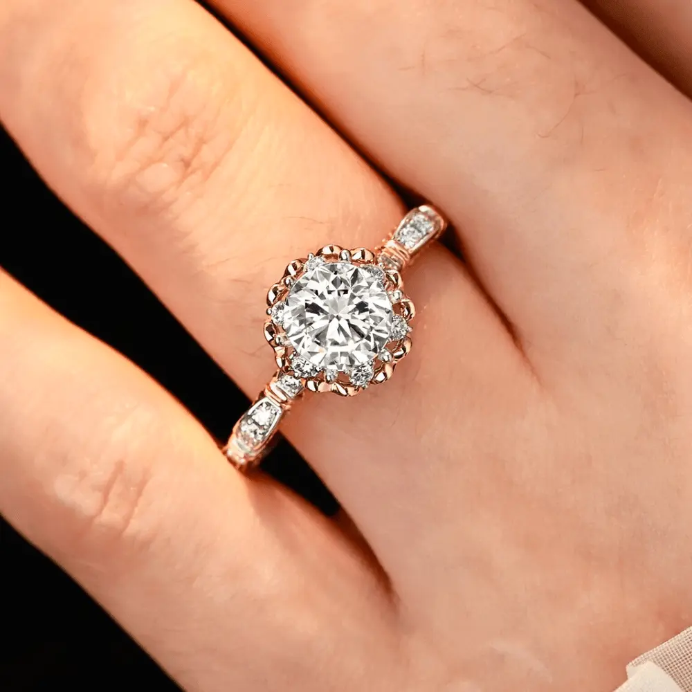 Rose Moissanite Ring - Image 7