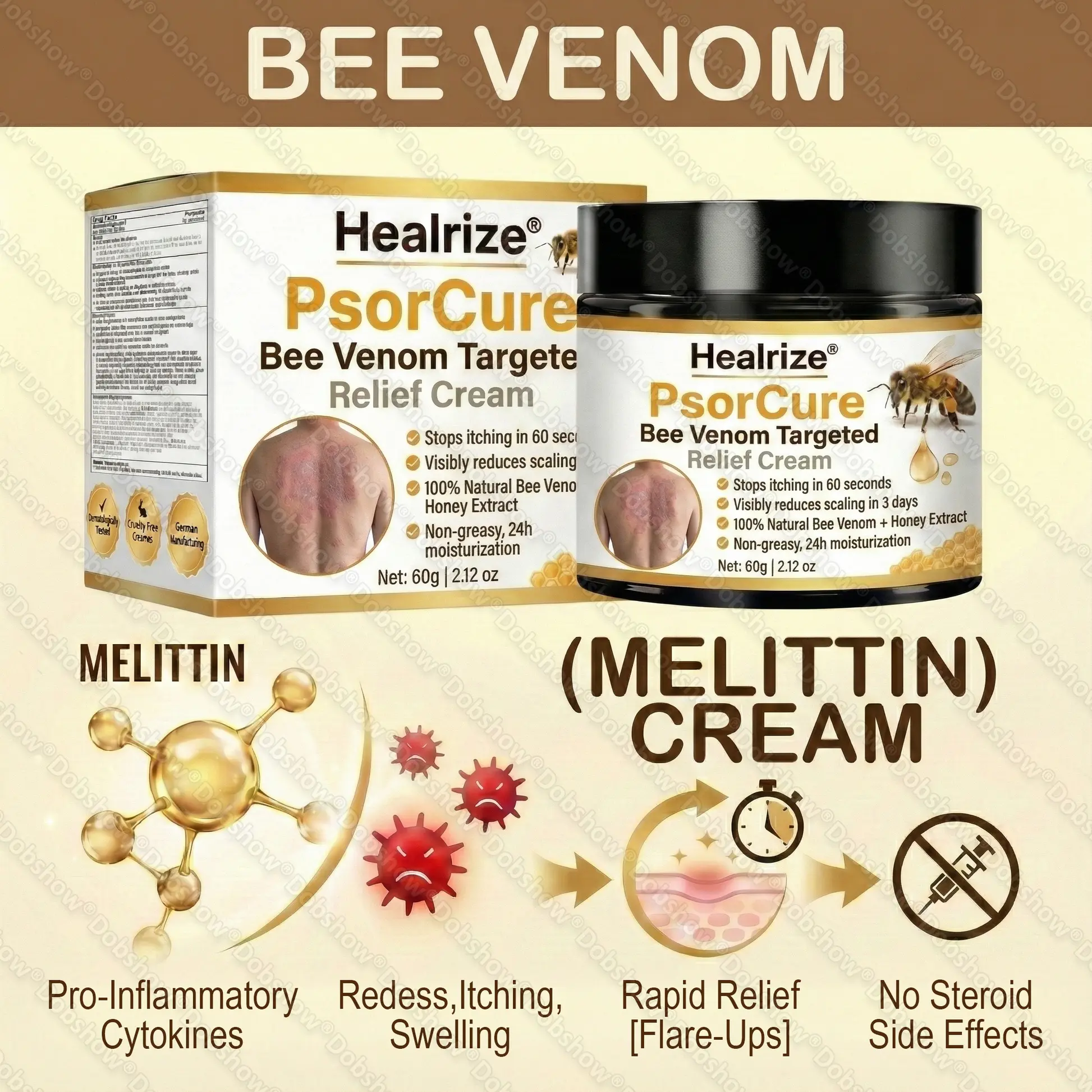 PsorCure Targeted Bee Venom Relief Cream - Image 2