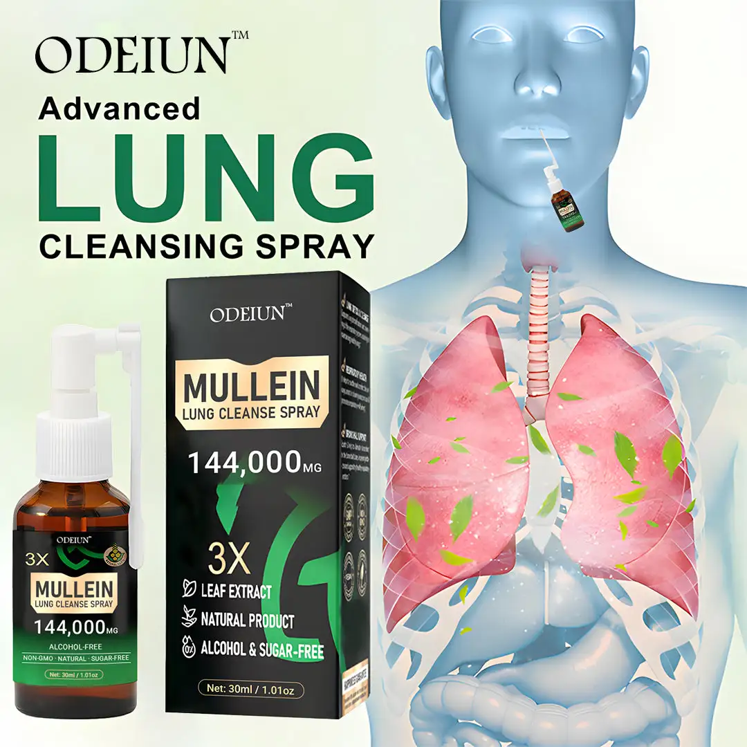 3X Concentrated Mullein Lung Cleanse Spray — Helps Soothe Throat Discomfort & Support Clearer Breathing