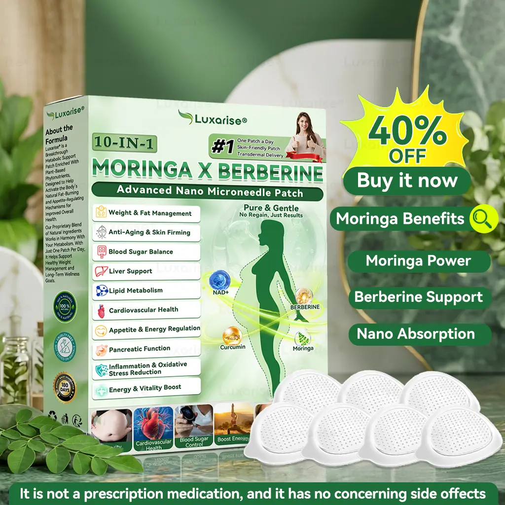 Official Store | ๐งก Moringa ร Berberine 10โinโ1 Advanced Nano Microneedle Patch