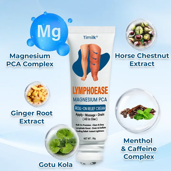 LymphoEase Magnesium PCA Roll-On Relief Cream - Image 6