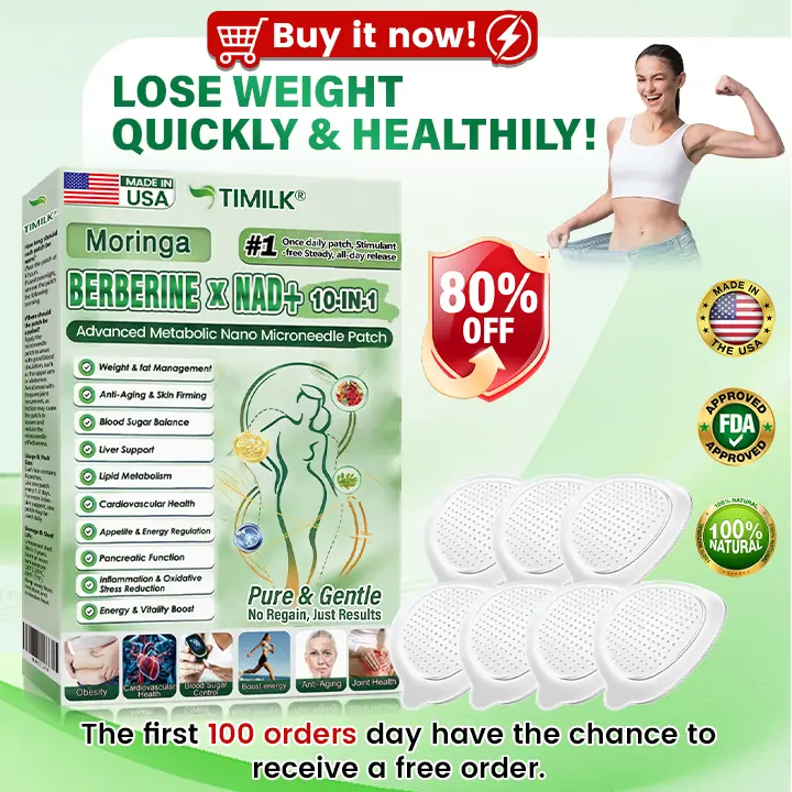 Moringa · Berberine × NAD+ 10-in-1 Advanced Metabolic Nano Microneedle Patch