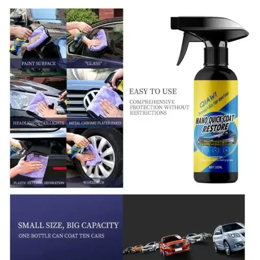 Car Nano quick-coat restore-Coating Spray - Image 5