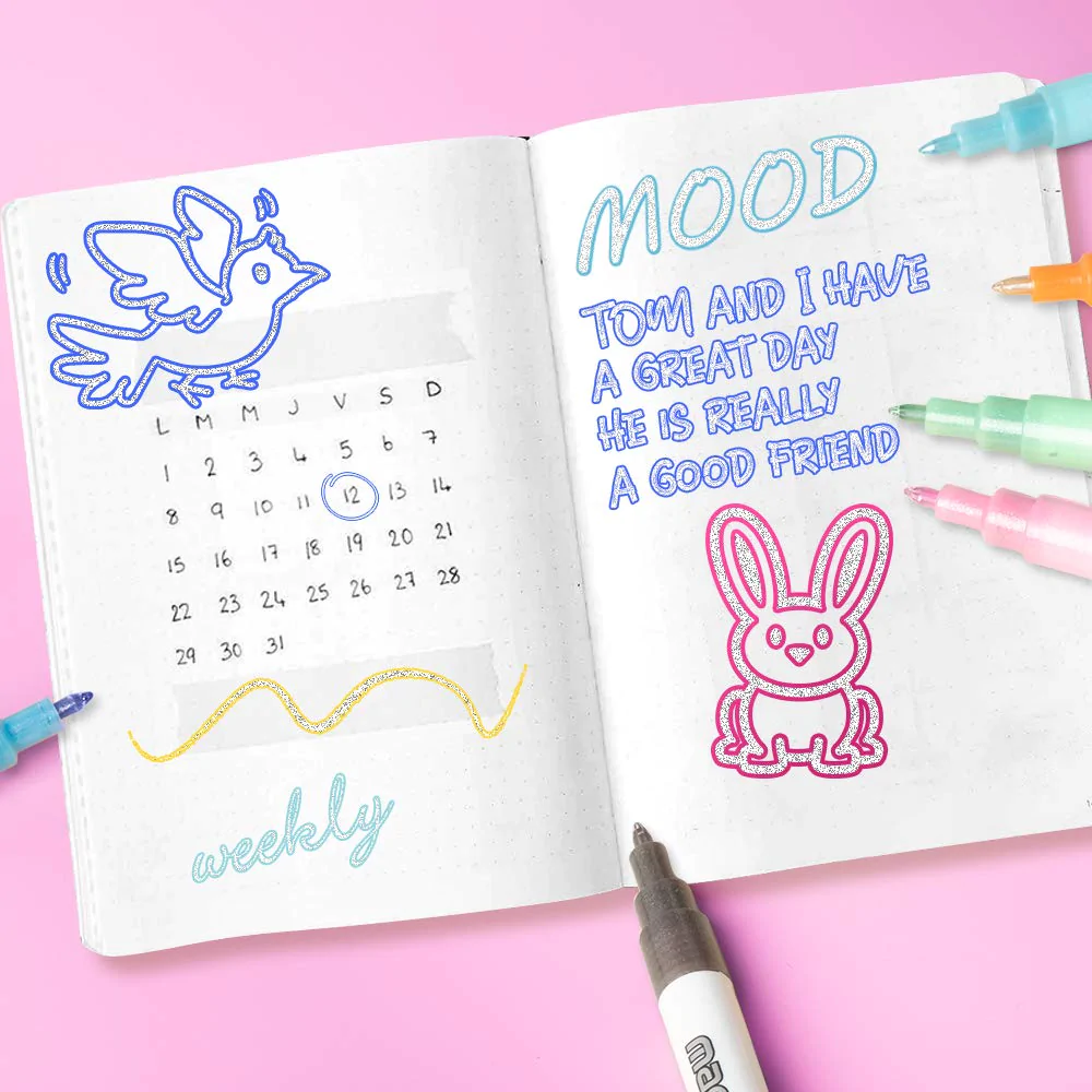 TERRAIN-HILL OUTLINE MARKER SET (8 COLORS) - Image 2