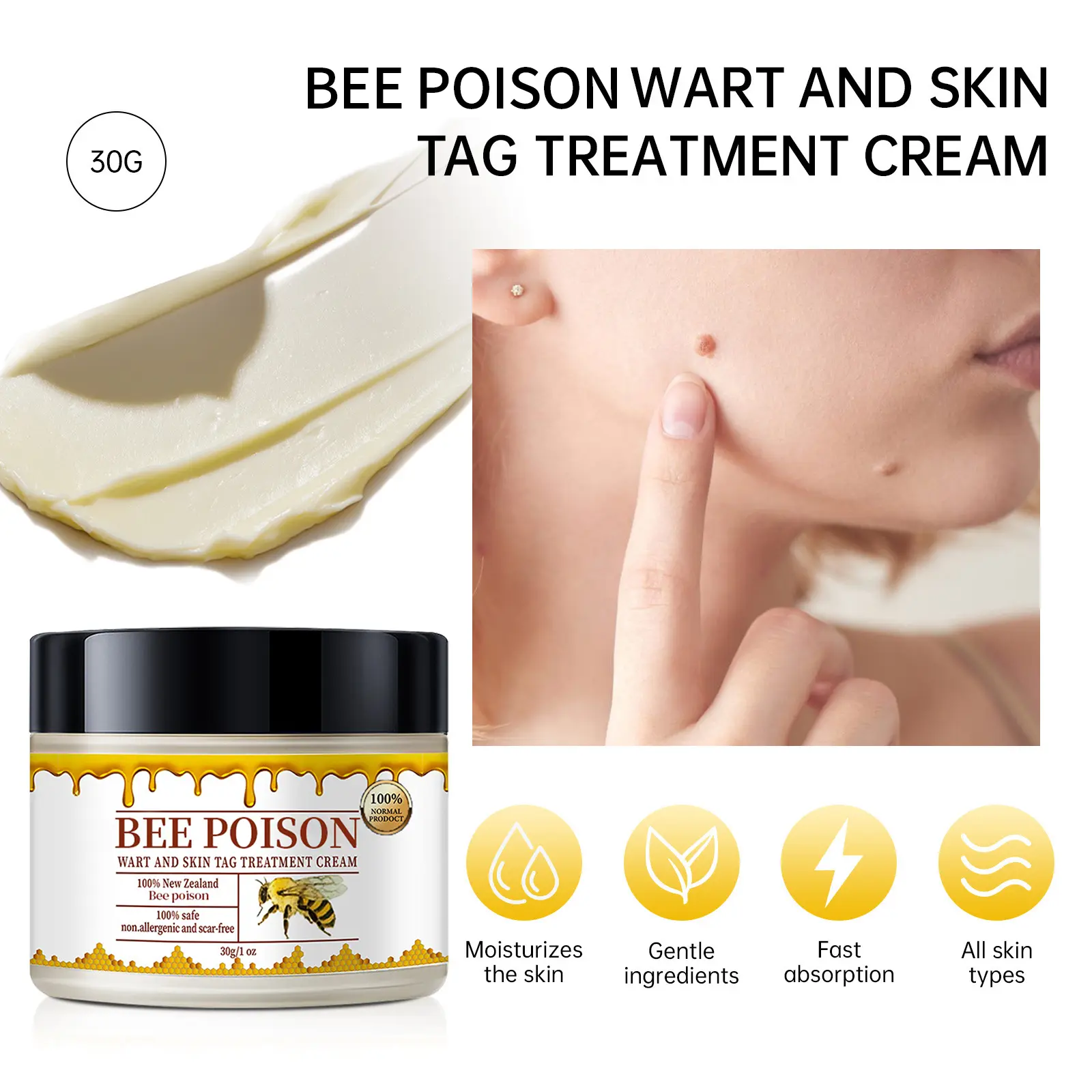 Bee poison Wart and Mole Removal Treatment Cream - Image 7