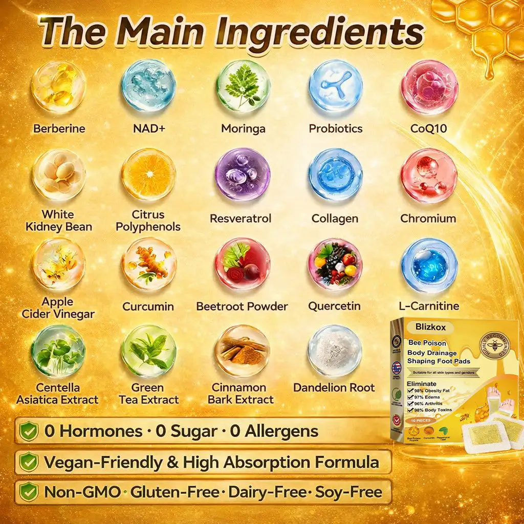 Detox Foot Pads for Drainage & Slimming Support,Visible Results in 7 Days โ
For Weight, Skin, Diabetes & Joint Health ๐ฝ - Image 2