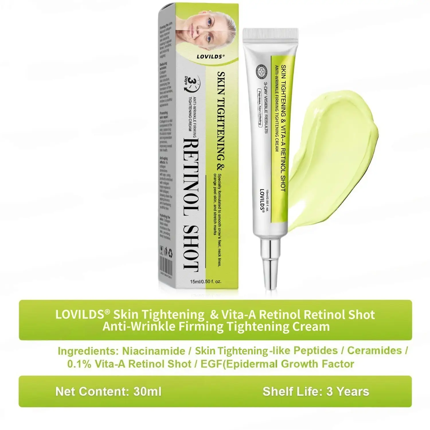 🧠👨⚕️Made and shipped from the USA 💫 Skin Tightening & Vita-A Retinol Retinol shot Anti-Wrinkle Firming Tightening cream - Image 11