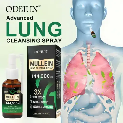 3X Mullein Lung Spray Flush Out Tar Phlegm for Smokers COPD