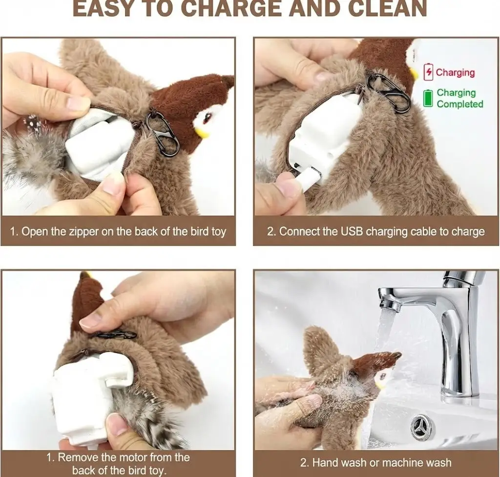 Interactive Chirping Bird Cat Toy - Image 4