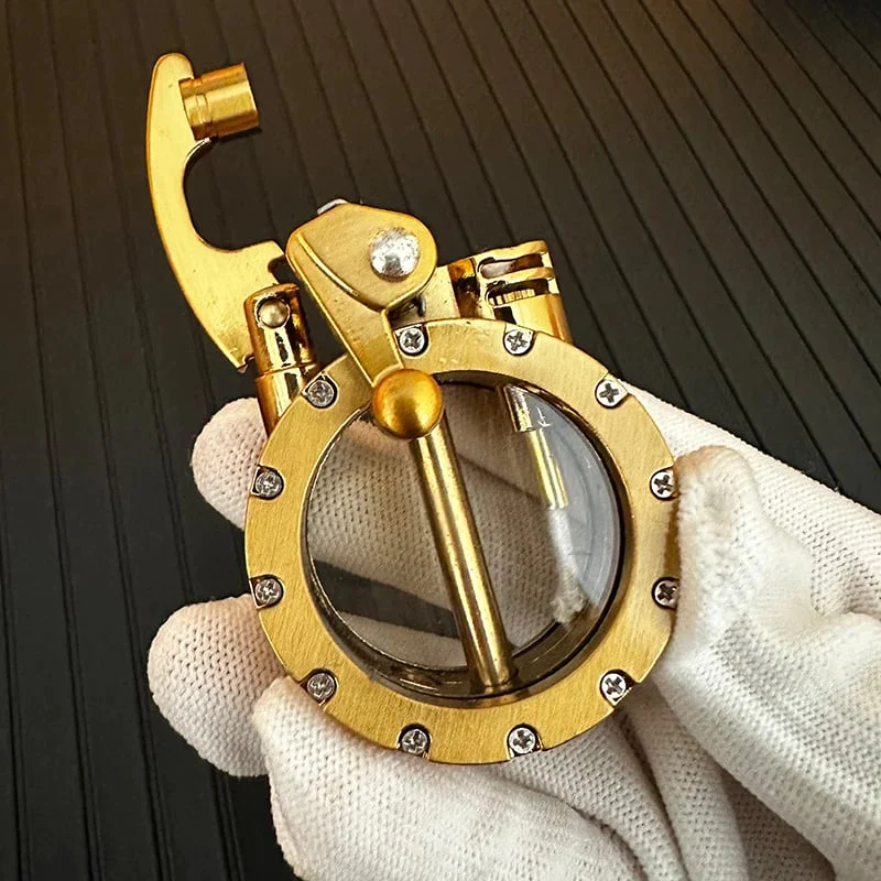 Retro Metal Rocker Kerosene Windproof Lighter - Image 2
