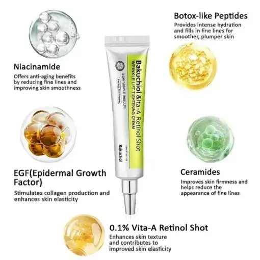 Bakuchiol Vita-A Retinol Shot Wrinkle-Lift Tightening cream – Last Day Promotion 70 OFF