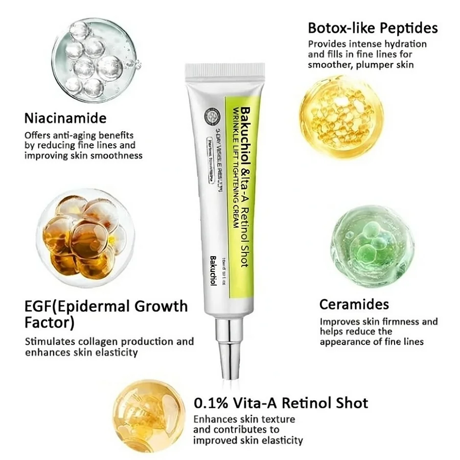 Bakuchiol & Vita-A Retinol Shot Wrinkle-Lift Tightening cream - Image 2