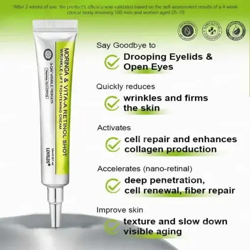 moringa Vita-A Retinol Shot Wrinkle-Lift Tightening cream – Last Day Promotion 50 OFF - Image 3