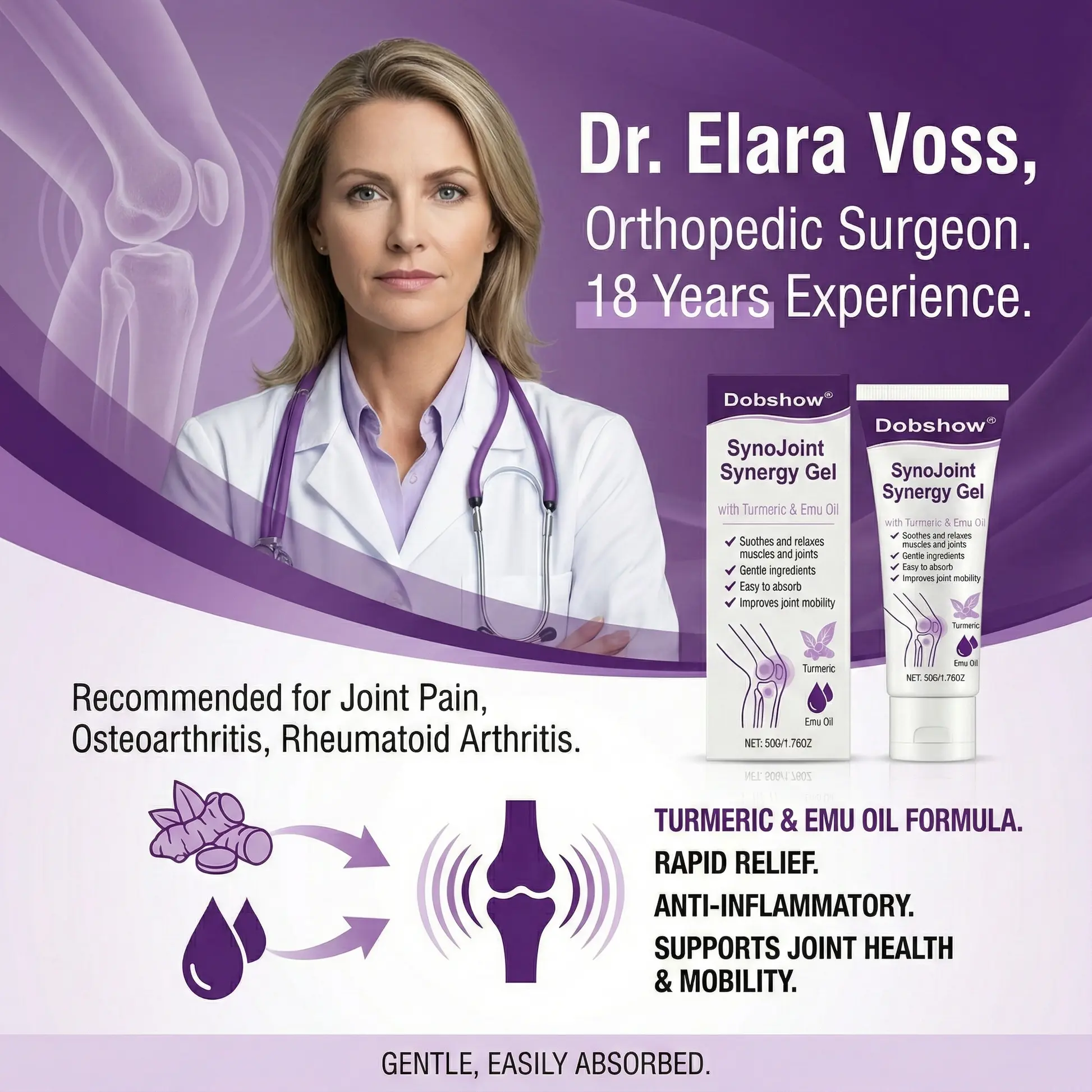 SynoJoint Synergy Gel with Turmeric & Emu Oil - Image 2