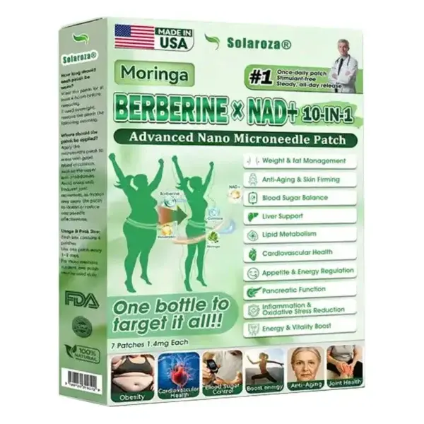 Moringa Berberine × NAD⁺ 10-in-1 Nano Microneedle Patch - Image 2