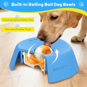Alternative view of Vet-Recommended Slow Feeder Bowl for Dogs & Cats - Interactive Anti-Gulping Pet Dish for Healthy Tummies