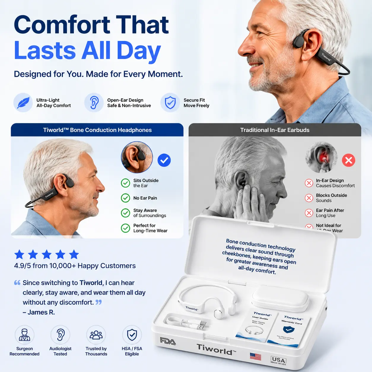 Bone Conduction Smart Hearing Headphones - Image 2