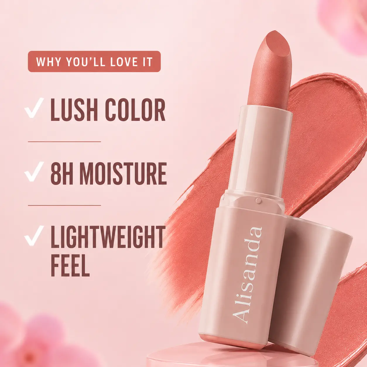 Alisanda Serum Lipstick – Satin & Matte Lip Color - Image 2