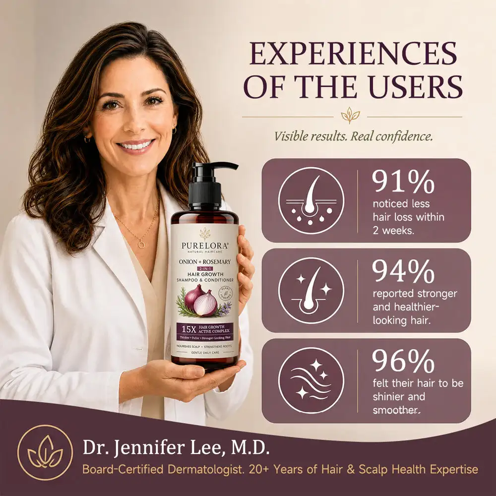 Onion & Rosemary 2-in-1 Shampoo & Conditioner with 15X Active Complex for Hair Growth - Image 3