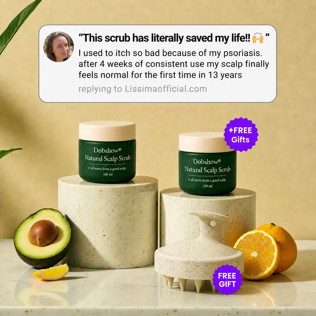 Avocado & Orange Nourishing Anti-Dandruff Scalp Scrub