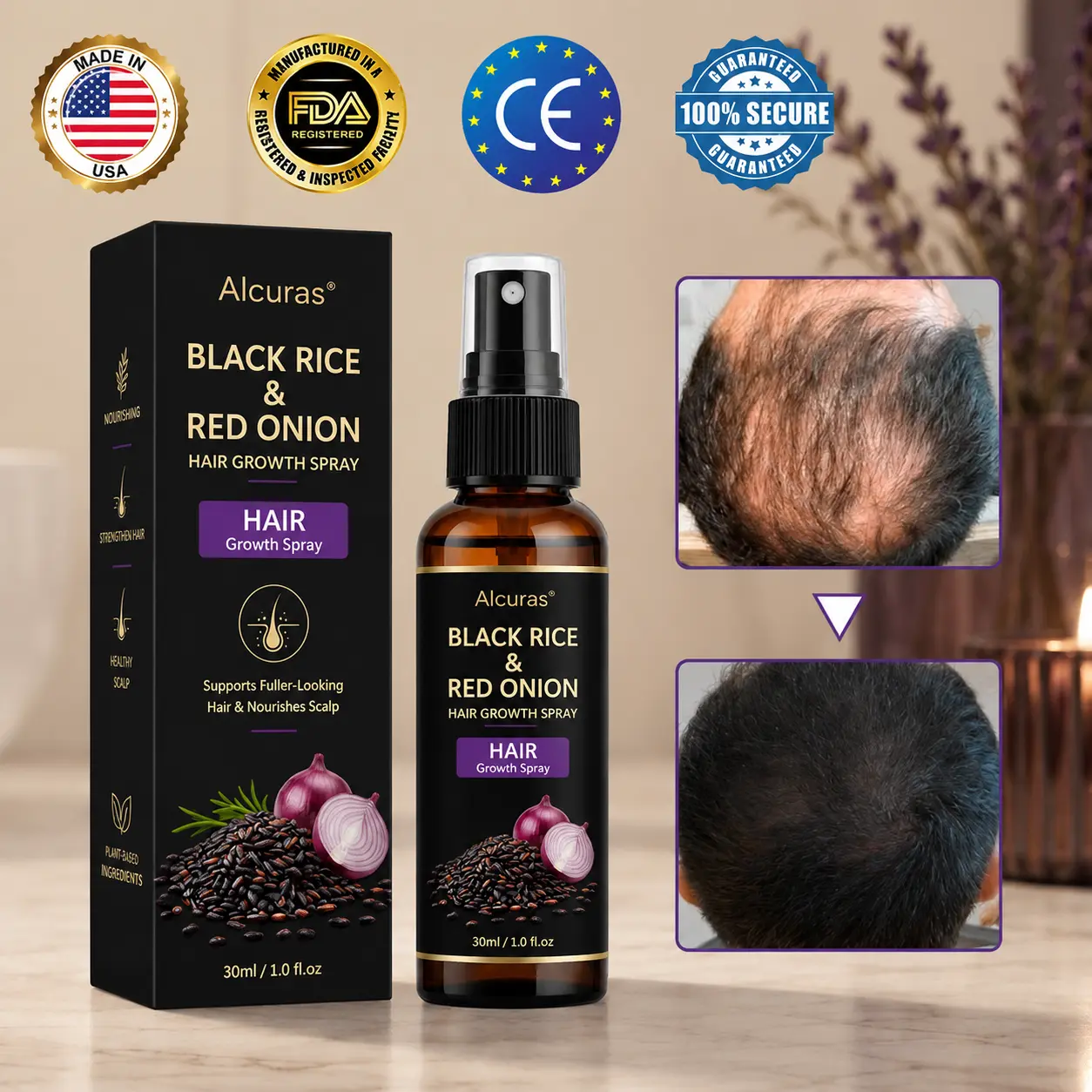 Black Rice & Red Onion Hair Growth Spray