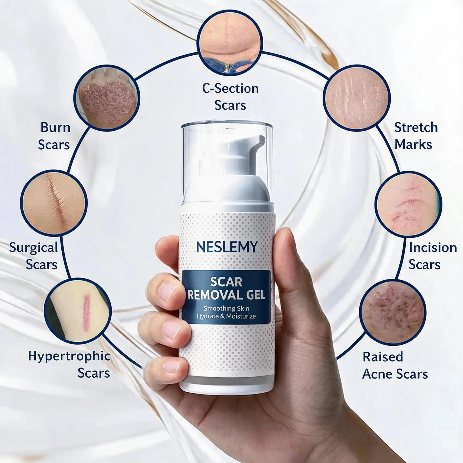 NESLEMY Scar Removel Gel Smoothing Skin Hydrate & Moisturize - Image 11