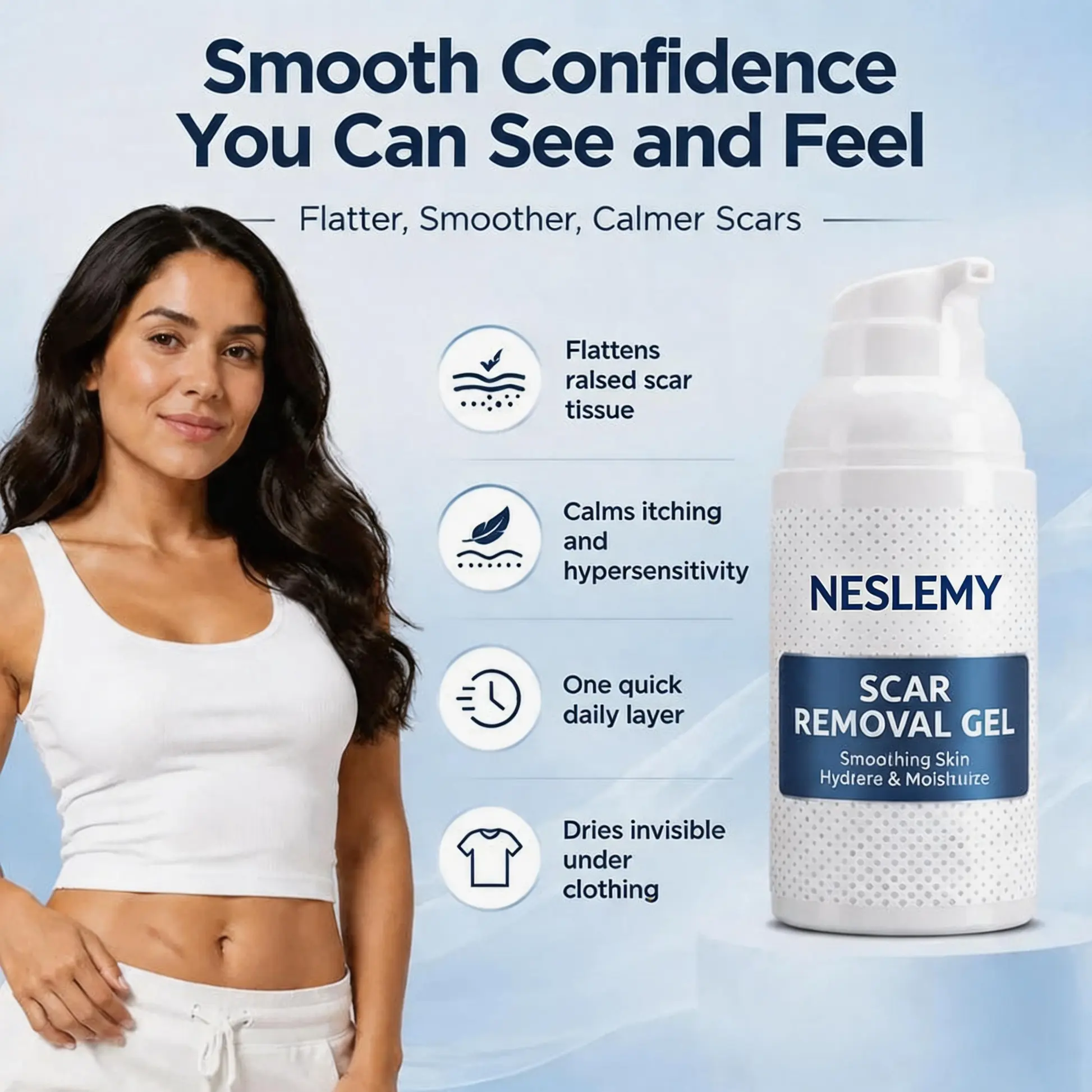 NESLEMY Scar Removel Gel Smoothing Skin Hydrate & Moisturize - Image 6